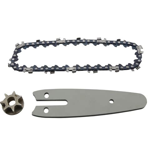 ZCZQC 3IN1 Mini Chainsaw Chain and Guide Bar Set 4" Saw Chain Bar ...