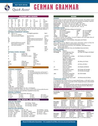 Buy Quick Access German Grammar: Fast Facts Review Book Online at Low ...