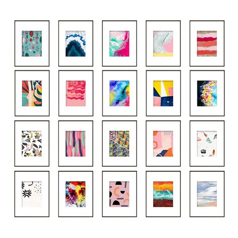20 Free Abstract Art Printables for Your Gallery Walls • Little Gold Pixel
