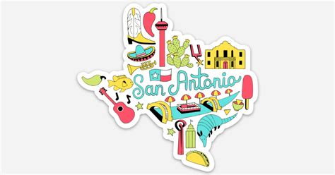 0 SanAntonio, Texas Icons by Diana Kaiser | Die cut stickers | Sticker ...
