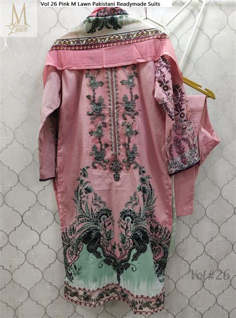 Vol 26 Pink M Lawn Pakistani Readymade Suits – Heriska