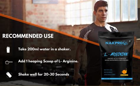Nakpro L-Arginine Supplement Powder | 2g L-Arginine, 1.8kcal Energy ...