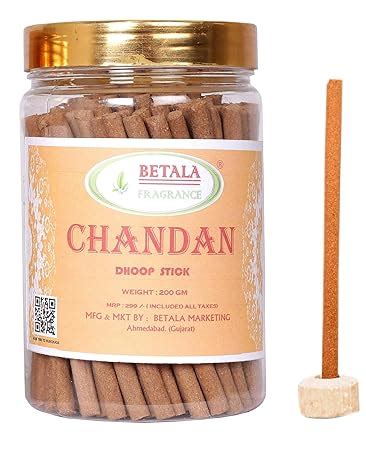 Betala Fragrance Chandan Flavour Dhoop Sticks for Pooja, Pack of 200 Gm ...
