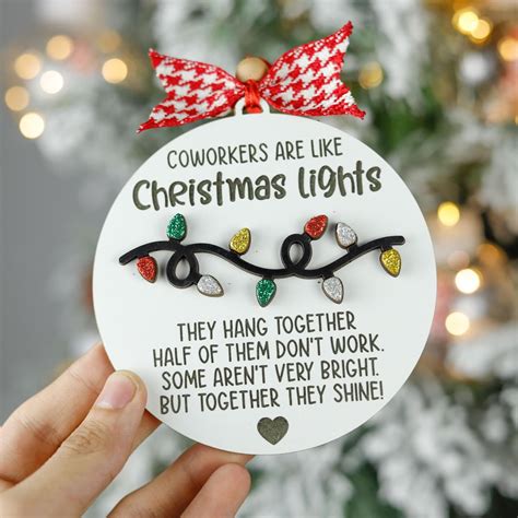Coworker Christmas Ornaments, Funny Ornaments for Coworkers, Holiday ...