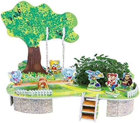 CALANDIS 3D DIY Cartoon House Assembling Paper Puzzles Toy for Kids ...