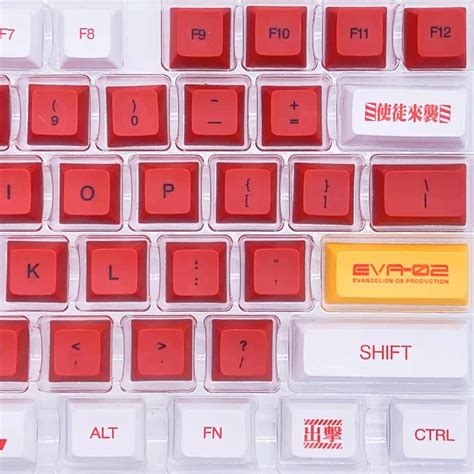 PBT Keycaps 120 Keys EVA-02 XDA Profile Dye Sublimation Keycaps ...
