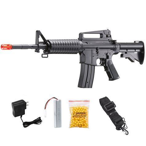 New Well D94S M4 M16 A1 AEG Electric Automatic Airsoft Rifle Gun + 6mm ...