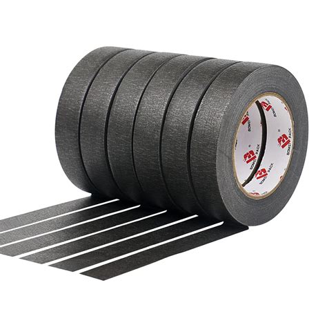 Buy 6 Pack Black Painters Tape 0.94 Inches x 60 Yards, Marking Masking ...