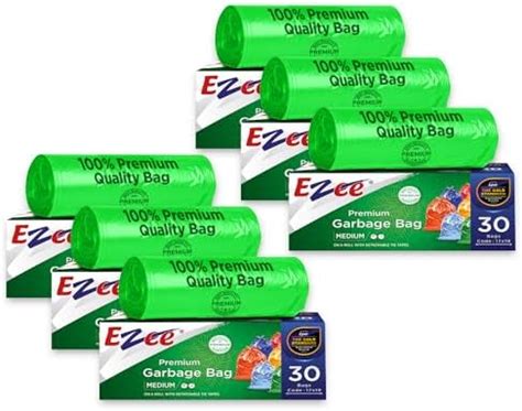Ezee Premium Garbage Bags for Dustbin/Trash Bag | 180 Pcs | Medium 19 X ...