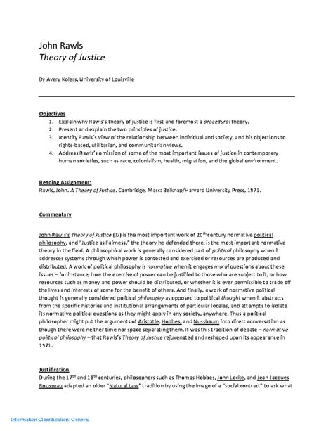 POL 101: Rawls' Theory of Justice - Principles & Societal Implications ...