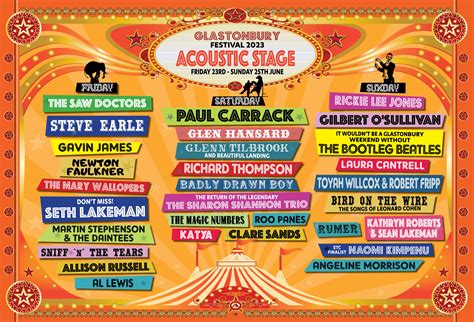 Acoustic Stage reveals its line-up for Glastonbury 2023