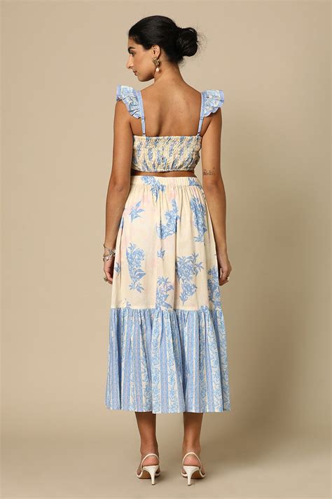 Manuka Frill Crop Top-Skirt Set - Trendy Co-ord set for women – The ...