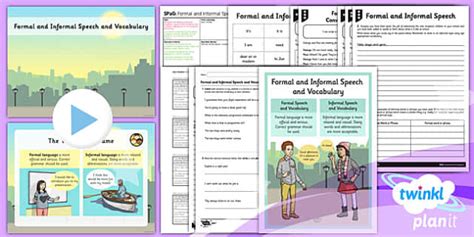 PlanIt Y6 SPaG Lesson Pack: Formal and Informal Speech and Vocabulary