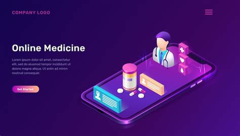 Online medicine web template, telemedicine | Free Vector