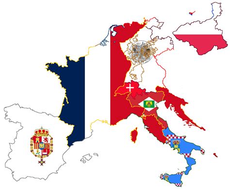 Flag Map of the First French Empire – A Historical Overview