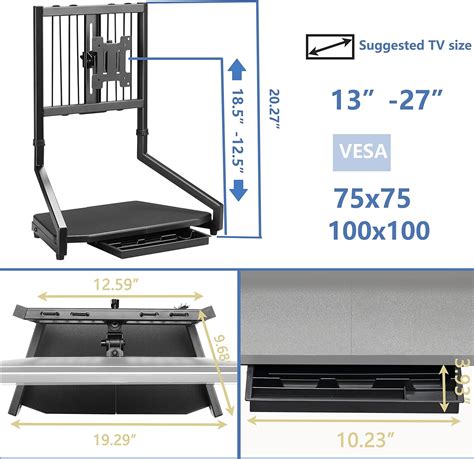 Buy Fydeamer Single Monitor Stand Tabletop Height Adjustable Free ...
