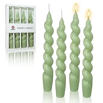 7.5 Inches Spiral Taper Candles Colorful Twisted Candle Dripless Long ...