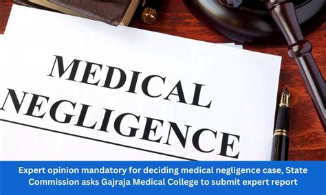 Expert opinion mandatory for deciding medical negligence case, State ...
