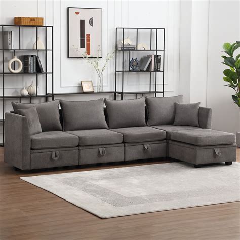 Image result for Convertible Modular Sectional Sofa