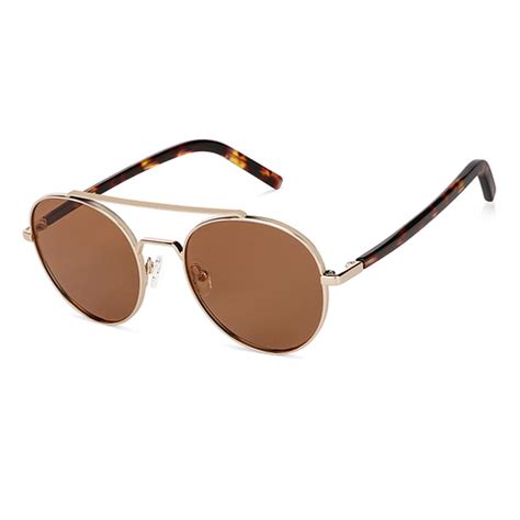 Buy Gold Tortoise Brown Solid Full Rim Round John Jacobs JJ Tints JJ ...