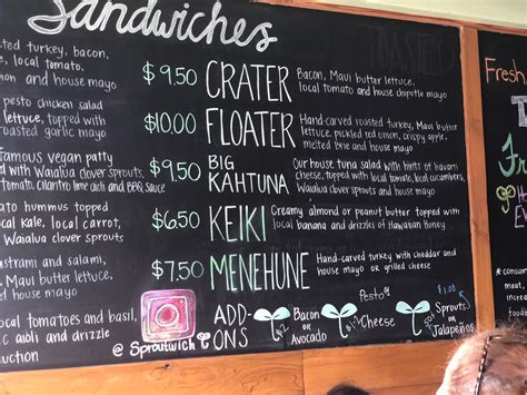 Sprouts Sandwich Menu Redlands Ca at Sabrina Swensen blog