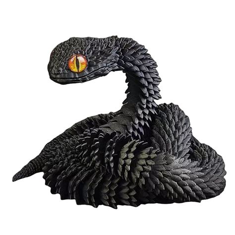Snake Toy 3D Printed Animals Toys 3D Printed Flexible Cute Pet Toy ...