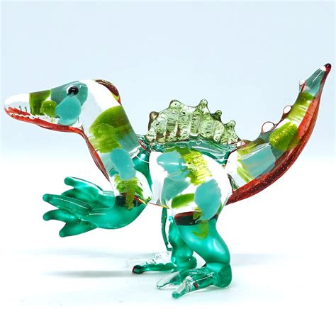Buy Sansukjai Rare Spinosaurus Dinosaur Miniature Figurines Hand Blown ...