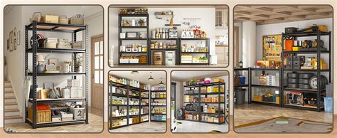 JD FRESH 5-Tier Extra Large Metal Shelf Rack/72x36x12 Inch Adjustable ...