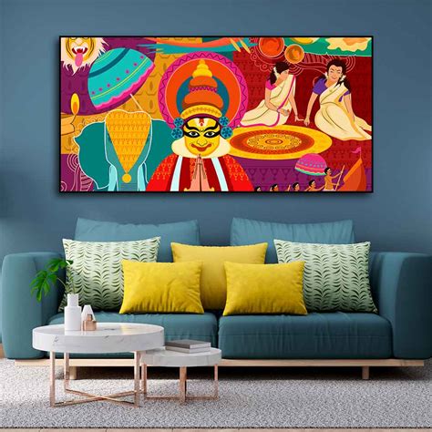 Premium Custom Wall Painting of Celebration Onam Festival – Vibecrafts