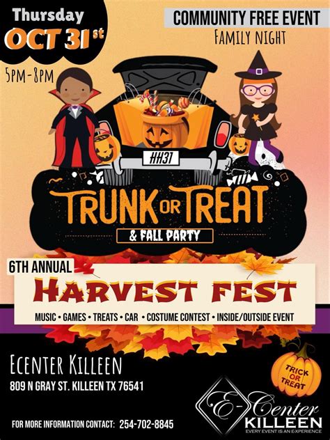 6th Annual Trunk or Treat Harvest Fest, 809 N Gray St., Downtown ...