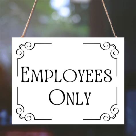 Free Printable Employees Only Sign - Find a Free Printable
