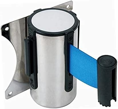 LADWA 2.25 Meter Blue Wall Mounted Retractable Queue Manager Belt for ...