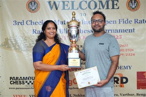 Pranav K P dominates 3rd Check N Mate Rapid Rating Open 2025 ...