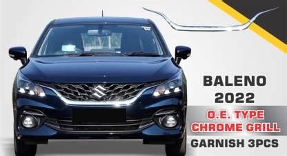 autoxin New BALENO 2022 OEM Type Front Grill Chrome Garnish Trim ...