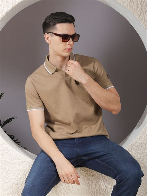 COBB BROWN STRIPED POLO NECK T-SHIRT – Cobbitalyofficial