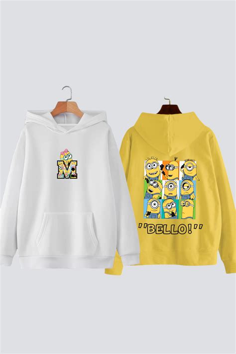 Minion Mania: Unisex Oversized Drop-Shoulder Hoodies - Pack of 2 – Lazy ...