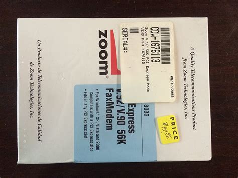 Zoom 3035 PCI Express Data/Fax Modem - PCI Express - 1 x RJ-11 Phone ...