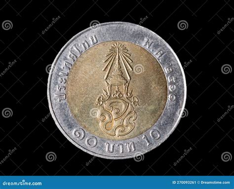 Macro Detail with a 10 Thai Baht Coin. the Baht is the Official Currency of Thailand Stock Image ... - currency of thailand