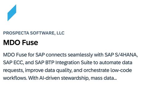 MDO for SAP | Prospecta Software