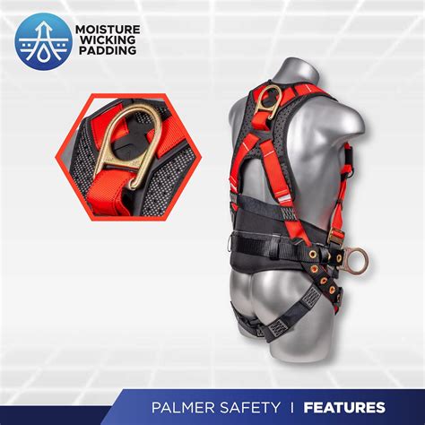 Buy Palmer Safety Hammerhead 5pt Safety Harness Back Padded, QCB Chest ...