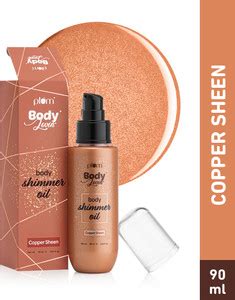 Plum BodyLovin’ Body Shimmer Oil - Copper Sheen | Intense colour payoff ...