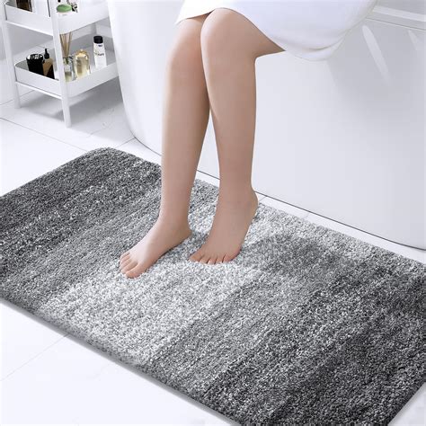 Amazon.com: HOMORE Luminous White Bathroom Rugs,48x24 inch Non Slip ...