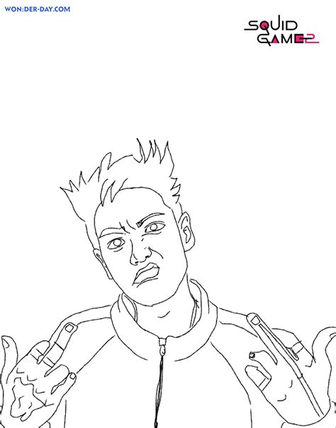 Squid Game Thanos Coloring Page Printable