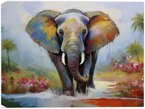 Elephant Paintings Wall Art