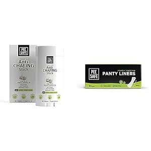 PEESAFE Anti Chafing Stick (75gm) & PEESAFE Aloe Vera Panty Liners For ...