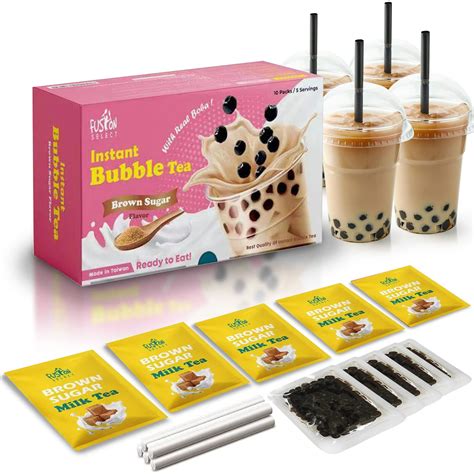 Buy Fusion Select Authentic Bubble Tea Kit Extra Rich (5 Packs) Bubble ...
