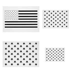 Vkey 50 Stars American Flag Stencils for Painting on Wood, Fabric ...