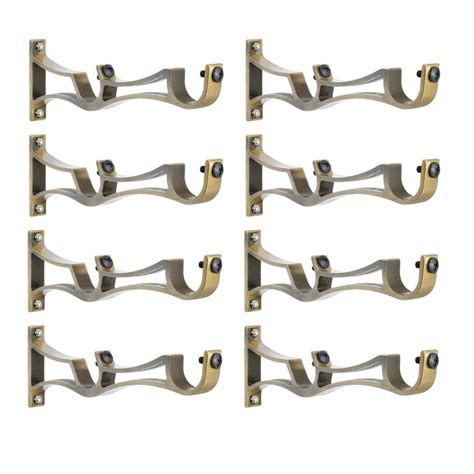 Buy SPOTBIA® Antique Finish Double Curtain Support for Bracket Parda ...
