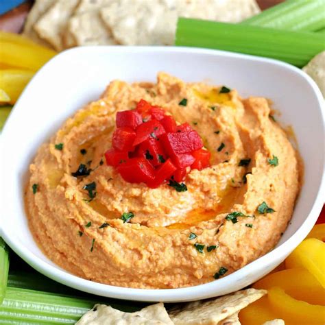 Creamy Roasted Red Pepper Hummus Connoisseurus Veg, 44% OFF