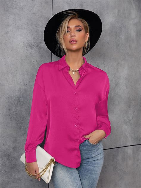 Womens Hot Pink Shirts Blouses at Jefferson Wilson blog